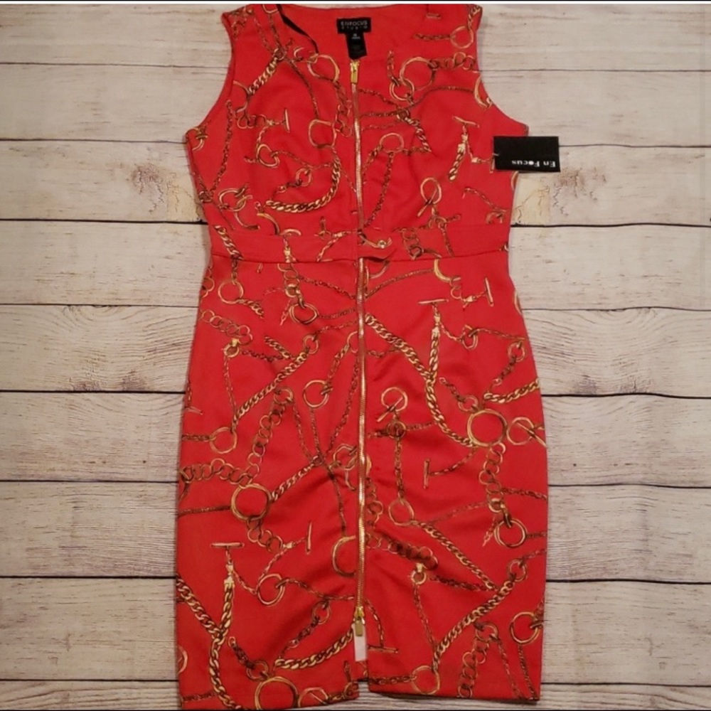 ENFOCUS STUDIO CHAIN PRINT DRESS